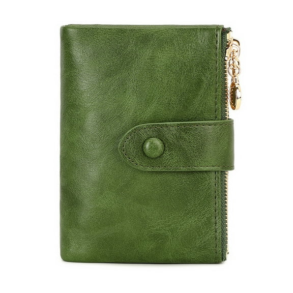 Egoelife Leather Wallets for Women Small Bifold Wallet Slim Credit Card Holder with Locks Small Travel Clutch Wallets