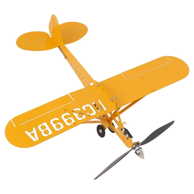 Airplane Weathervane, Piper J3 Cub 3D Metal Airplane Weather Vane Roof Wind Direction Indicator