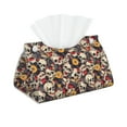 thumbnail image 2 of Lsque rock Skull record artist Printed Long Tissue Box Cover Holder, Facial Paper Organizer Dispenser,Triangle with Bottom Belt, PVC Leather Decorative Organizer, 2 of 9