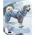 thumbnail image 6 of Weather Resistant Dog Raincoat Hooded Design Windproof Protective 4 Legs Pet Rain Jackets For Small to Large Breeds, 6 of 9
