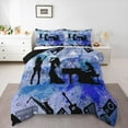 thumbnail image 1 of Erosebridal Music Lover Comforter Sets, Musical Instruments Comforters & Duvets, Modern Watercolor Reversible Bedding Comforter Set, Lightweight Bedroom Decorative, 2pcs, 1 of 7