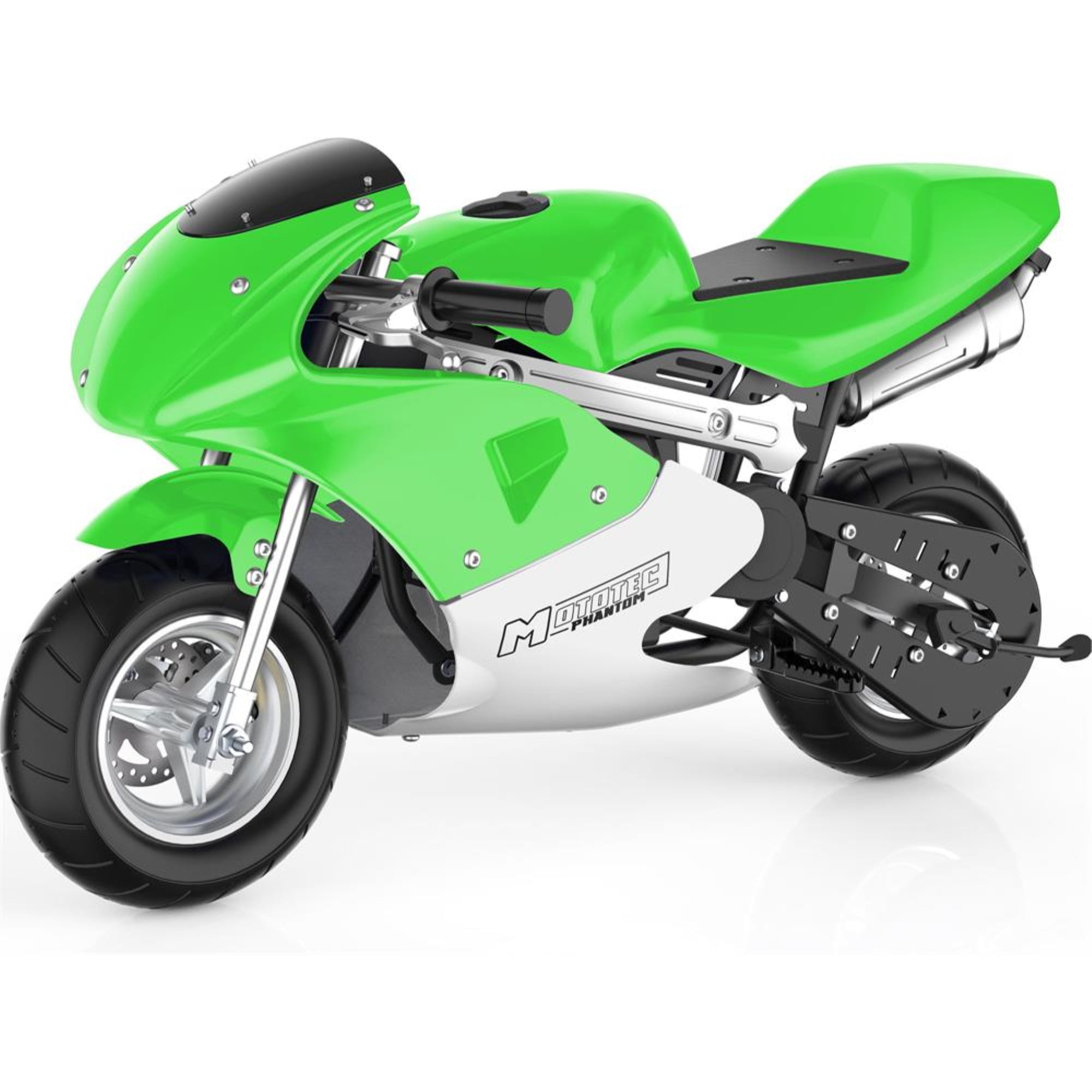 MotoTec Phantom 49cc 2-Stroke Gas Powered Mini Bike, Green