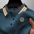 thumbnail image 6 of Breeze Polo Shirts for Men Stretchy Quick Dry Casual Short Sleeve Wearbreeze Collared Textured Polo Shirt, XL, 6 of 7