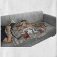 thumbnail image 6 of Heels and Dresses Soft Flannel Fleece Throw Blanket, Women Wardrobe Illustration Colorful Retro Interior with Clothes, Cozy Plush for Indoor and Outdoor Use, 50" x 60", Multicolor, by Ambesonne, 6 of 6