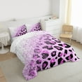 thumbnail image 3 of Castle Fairy Girls Female Women Animal Leopard Print Bedding Comforter Set 2pcs,Bling Purple Glitter Twin Comforter Sets Microfiber,Dreamy Princess Breathable Bedding Set,Ultra Soft Home Decor, 3 of 8
