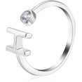 thumbnail image 1 of Anillos con inicial ajustable de plata de ley 925 para mujer, alfabeto apilable Az, 1 of 4