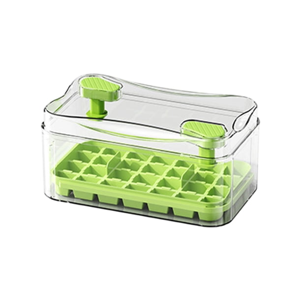 Pisexur Batería de cocina Moldes para cubitos de hielo, compartimentos para hielo, fabricación de hielo, cajas de grado alimenticio para el hogar, modelos de congelad para la cocina del hogar
