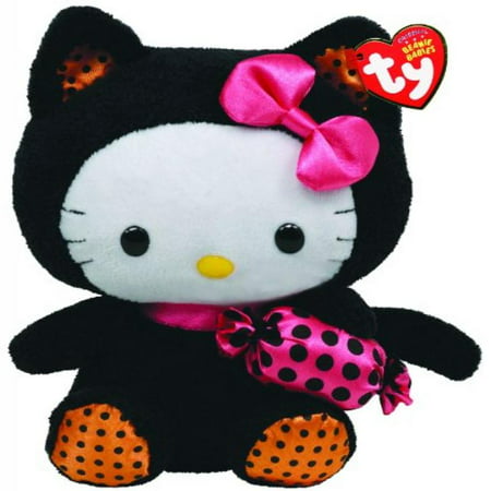 Ty Beanie Baby Hello Kitty With Cat Outfit And Candy