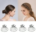 thumbnail image 2 of EIMELI Hair Spiral Clips Coil Swirl Rhinestones Spirals Twists Bun Accessories Tools Styles Pin Wedding, 2 of 6