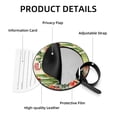 thumbnail image 4 of Cactus 2pcs PU Leather Round Bag Tags with Privacy Cover and Name ID Tag - Suitcase Tags for Travel Luggage, Handbags, Backpacks, School Bags, 4 of 6