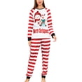 thumbnail image 2 of Conjunto de pijama navideño, ropa de dormir navideña de manga larga a rayas rojas y blancas, ropa de dormir a rayas de manga larga ultra sensible, 2 of 4