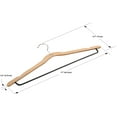 The Home Edit Thin Wood Clothing Hangers, Pack of 30, Natural