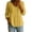 Yellow, variant on Vivianyo HD Women's V Neck Blouse,Button Front Peplum Rolled Sleeve,Linen Blend Summer Casual Top, Women's Army Green, Sizes S-2XL
