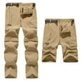 thumbnail image 2 of Brglopf Mens Hiking Pants Convertible Zip Off Shorts Outdoor Quick Dry Breathable Lightweight Fishing Camping Travel Cargo Pants Trouser(Khaki,3XL), 2 of 5