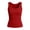 1_Red, variant on Asxite Tank Tops for Women Sleeveless Solid Color U Neck Ribbed Knit Casual Blouse