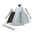 thumbnail image 2 of Ktlvex Extra Large Thick Full Body Waterproof Electric Bike Rain Cape, Transparent Visor Windproof Moped Riding Rain Coat with Back Child Space（Green,XXXXL）, 2 of 5