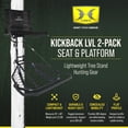 thumbnail image 2 of Hawk Kickback LVL Hang-On Deer Hunting Tree Stand w/ XL Seat & Platform, 2 Pack, 2 of 12