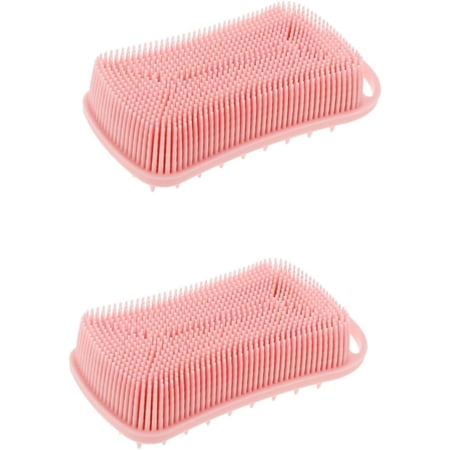 2pcs Shampoo Brush Bath Brush Hand Scrubber Bath Scrubber Scalp Shampoo Bath Sponges for Shower Skin Cleansing Brush Scalp Exfoliator Body Cleansing Brush Silicone Bath Brush
