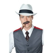 california costumes men's gangster stache, brown, one size
