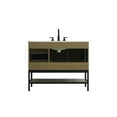 thumbnail image 3 of Elegant Kitchen and Bath 42 Inch Single Bathroom Vanity In Chestnut Brown, 3 of 13