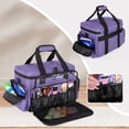 thumbnail image 4 of Bolsa de maquillaje BAFASO grande con 2 bolsas extraíbles de nailon morado, 4 of 7