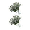 thumbnail image 4 of 24 ramas de agujas de pino artificiales para cocina, hogar, sala de estar, color verde Con copos de nieve, 4 of 9