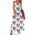 thumbnail image 1 of Robe Sans Manches à Paillettes Imprimées Cœur Drapeau usa Robe de Soirée Femme Robes d'Été pour Femmes Dames Été 2024, 1 of 5