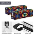 thumbnail image 4 of Sikiie Vibrant Psychedelic Eye Leather Pencil Case, Makeup Pouch, Zipper Pouch for Daily Essentials, Storage Organizer, Cosmetics and Stationary Bag, 4 of 7