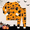 thumbnail image 4 of oqasdz Baby Boy Clothes Girls Halloween Pajama Set Long Sleeve Pumpkin Print Shirts and Pants Comfortable Fall Winter Sleepwear /8T, 4 of 4