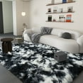 thumbnail image 4 of Socofuz Modern Soft Fluffy Carpet for Living Room, Shaggy Rug for Bedroom Nursery Room, 6'x9', Tie-dye Black and White, 4 of 7
