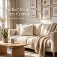 thumbnail image 6 of Fuebueo 18" White Star Throw Pillow with Tassels, Textured Cream Square Decorative Cushion for Sofa Bed Office, Boho Accent Pillow, 6 of 8
