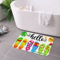 thumbnail image 3 of FJPT Hello Summer Flip Flops And Sun Design Non Slip Flannel Polyester Floor Mat For Bathroom Kitchen Bedroom Decor 31.5x19.7 inch, 3 of 5