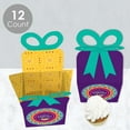 thumbnail image 3 of Big Dot of Happiness Happy Diwali - Square Favor Gift Boxes - Festival of Lights Party Bow Boxes - Set of 12, 3 of 8
