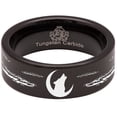 thumbnail image 5 of Howling Wolf on Moon Tungsten Carbide Ring, 5 of 9
