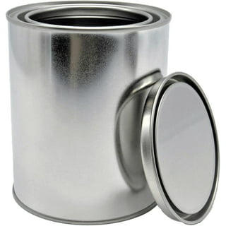 Blysk Empty Metal Quart Cans with Lids 8