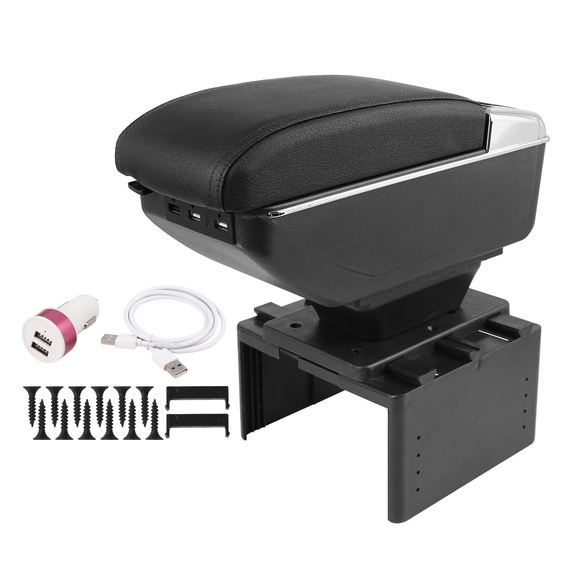 Universal Adjustable Chargeable Double Layer Design Car Center Armrest