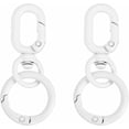 thumbnail image 1 of PATIKIL 2.2" Swivel Snap Hooks with Key Rings, 2Pcs Double Opening Metal Oval Swivel Spring Clasp Clip with O Ring for DIY Crafts Jewelry Lanyard Making, White, 1 of 6