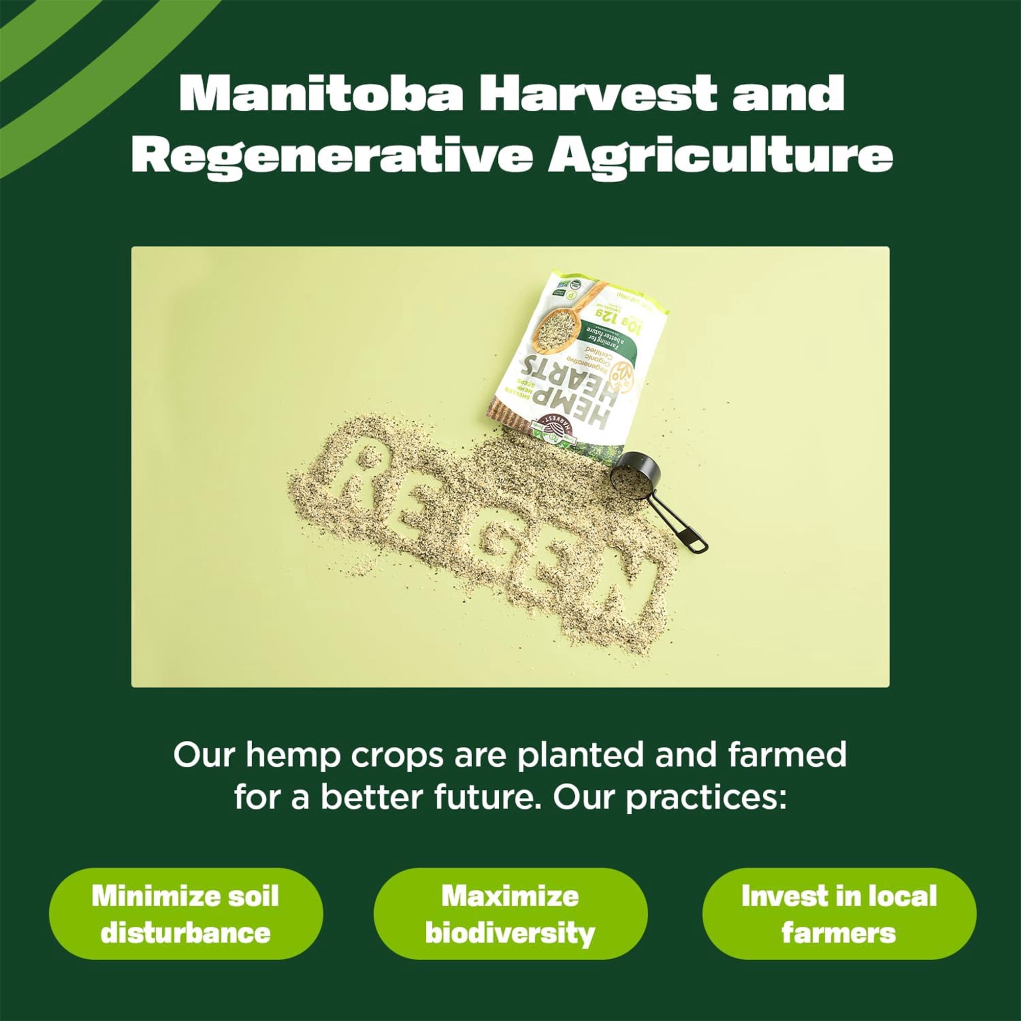 Manitoba Harvest Regenerative Organic Hemp Hearts, 12 oz