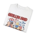 thumbnail image 2 of Chillin' and Grillin' Hot Dog Burger 4th of July Unisex Comfort Colors Tee, 2 of 8