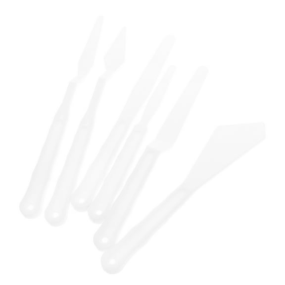 GOOHOCHY 1 Set Paste Spatula Plastic Spatula Set Oil Painting Scrapers Artist Palette Cutter Plastic Painting Palette Knives Painting Tool Accessories
