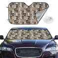 thumbnail image 2 of Kdxio Cartoon Bear Print Windshield Sun Shade,UV Rays and Sun Heat Protection,Sunshade for Car Windshield,Car Shade Front Windshield - Small, 2 of 6