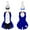 Royal Blue, variant on TiaoBug Kids Girls Flag Raiser Honour Guard Uniform 2Pcs Set Sleeveless Cutout Back Leotard with Feather Hat Halloween Costume Black 10