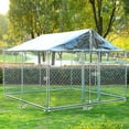 thumbnail image 6 of Haverchair Outside Dog Kennel with Roof, 10x10x7FT Large Outdoor Dog Kennel Heavy Duty Dog Cage Run Playpen Pen with Secure Lock, Water&UV-Resistant Proof (118"L x 118"W x 83"H), 6 of 7