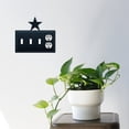 thumbnail image 2 of Triple Switch and Duplex Outlet Cover with Star Accent, Black, 2 of 2