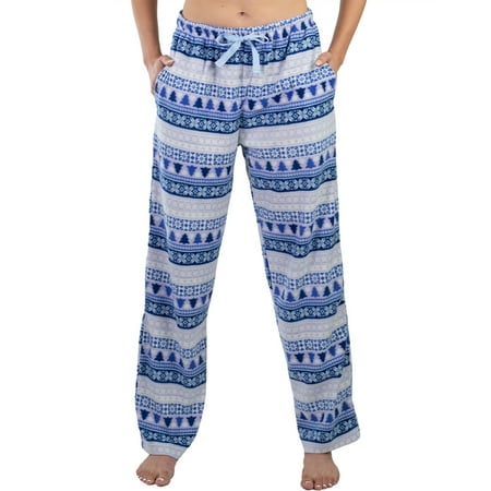 

Jo & Bette Women’s Fleece Pajama Pants with Pockets Plaid Sleep Pants