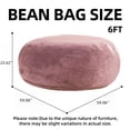thumbnail image 7 of 6FT Memory Foam Bean Bag Sofa with Flannel Cover for Adult Teen Living Space, 7 of 7