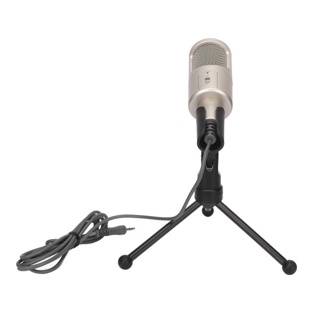 PC Microphone, 180 Degree Adjustment Simple Professional DSP Technology 3.5mm Gaming Mic With Mic Stand For Skype For Google Voice For YouTube
