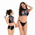 thumbnail image 5 of GYRATEDREAM Mommy and Me Swimsuits Girls Tankini Swimsuits Two Piece High Waist Bottom Summer Matching Swimwear Bathing Suit, 5 of 9
