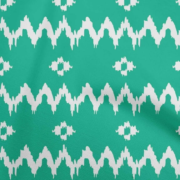 oneOone Polyester Spandex Sea Green Fabric Abstract Craft Projects Decor Fabric Printed By The Yard 56 Inch Wide