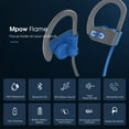 thumbnail image 6 of Mpow Flame S Wireless Earbuds Sports, in Ear Earphones Pro Version Aptx-HD Bass/BT 5.0/12H Playtime/CVC 8.0 Mic/PX7 Waterproof, Running Bluetooth Headphones for IOS/Android/Windows - Blue, 6 of 9